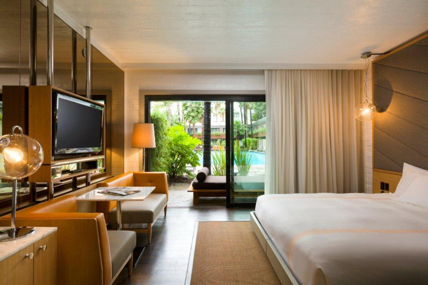 Image of Cabana Poolside Room at The Hollywood Roosevelt, in Los Angeles, California , opened in 1927 and a member of Historic Hotels of America since 2016.